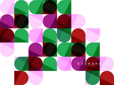 Mozaik arka plan üzerinde beyaz kare geometrik şekiller Döşe