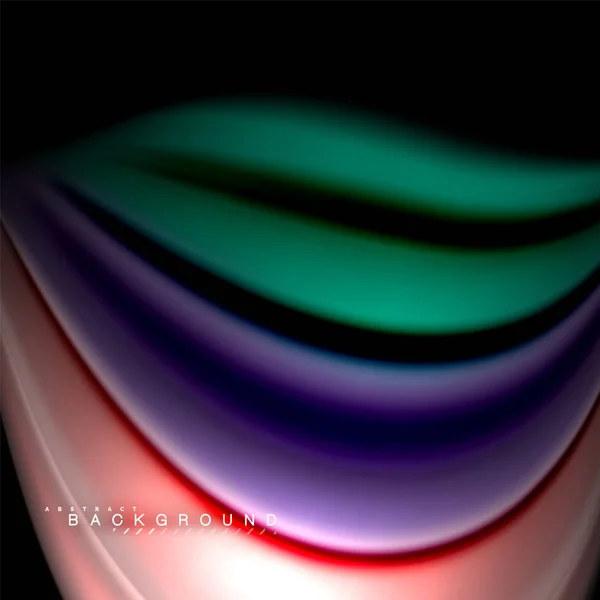 Fluido mezcla colores vector onda abstracto diseño de fondo. Ondas de malla coloridas — Vector de stock