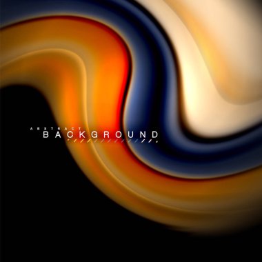 Sıvı karıştırma renkler dalga arka plan tasarlamak vektör. Renkli örgü dalgalar