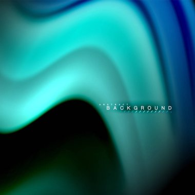 Sıvı karıştırma renkler dalga arka plan tasarlamak vektör. Renkli örgü dalgalar. Vektör çizim