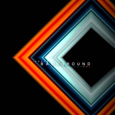 Sıvı çok renkli çizgilerle oluşturulan geometrik şekiller