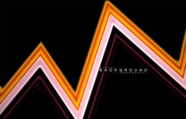 Sıvı çok renkli çizgilerle oluşturulan geometrik şekiller