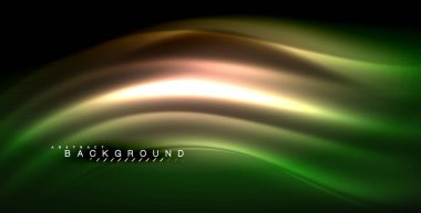 Neon parlayan dalga, sihirli enerji ve ışık arka plan