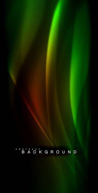 Neon parlayan dalga, sihirli enerji ve ışık arka plan