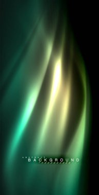 Neon parlayan dalga, sihirli enerji ve ışık arka plan