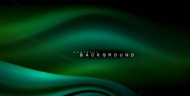 Neon parlayan dalga, sihirli enerji ve ışık arka plan