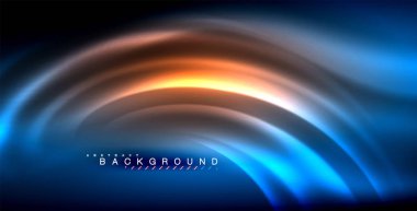 Neon parlayan dalga, sihirli enerji ve ışık arka plan