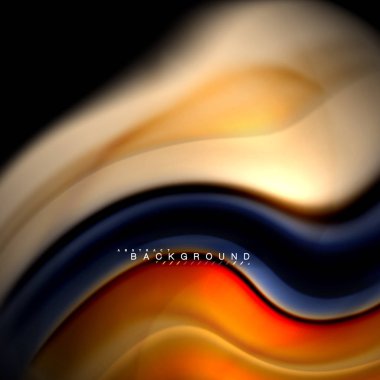 Sıvı karıştırma renkler dalga arka plan tasarlamak vektör. Renkli örgü dalgalar