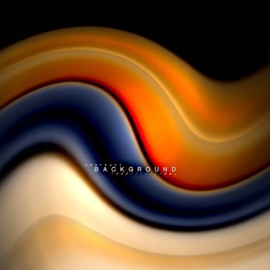 Sıvı karıştırma renkler dalga arka plan tasarlamak vektör. Renkli örgü dalgalar