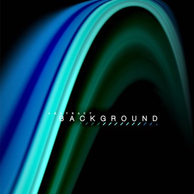 Sıvı karıştırma renkler dalga arka plan tasarlamak vektör. Renkli örgü dalgalar