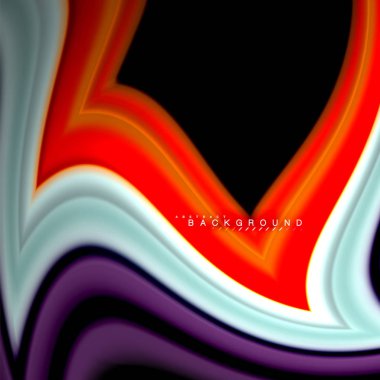 Sıvı çok renkli çizgilerle oluşturulan geometrik şekiller