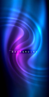 Neon parlayan dalga, sihirli enerji ve ışık arka plan