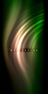 Neon parlayan dalga, sihirli enerji ve ışık arka plan