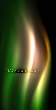 Neon parlayan dalga, sihirli enerji ve ışık arka plan