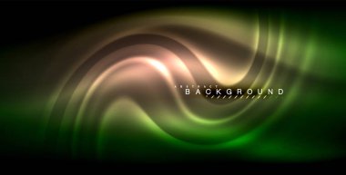 Neon parlayan dalga, sihirli enerji ve ışık arka plan