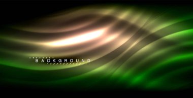 Neon parlayan dalga, sihirli enerji ve ışık arka plan