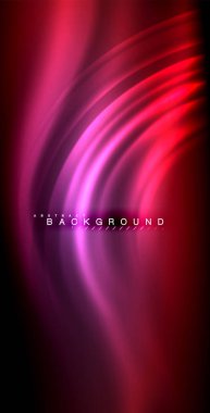 Neon parlayan dalga, sihirli enerji ve ışık arka plan