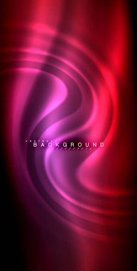 Neon parlayan dalga, sihirli enerji ve ışık arka plan