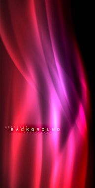 Neon parlayan dalga, sihirli enerji ve ışık arka plan