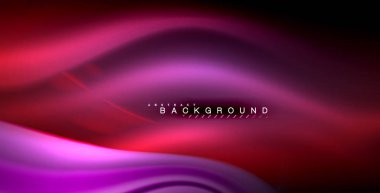 Neon parlayan dalga, sihirli enerji ve ışık arka plan