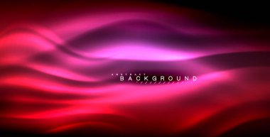 Neon parlayan dalga, sihirli enerji ve ışık arka plan