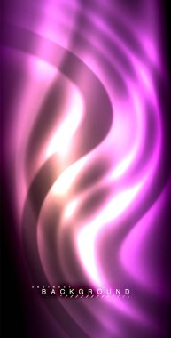 Neon parlayan dalga, sihirli enerji ve ışık arka plan