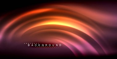 Neon parlayan dalga, sihirli enerji ve ışık arka plan