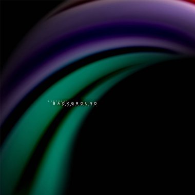 Sıvı karıştırma renkler dalga arka plan tasarlamak vektör. Renkli örgü dalgalar