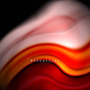 Sıvı karıştırma renkler dalga arka plan tasarlamak vektör. Renkli örgü dalgalar