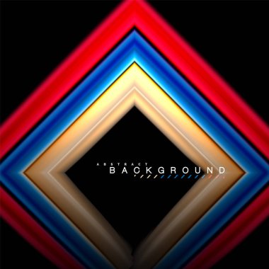 Sıvı çok renkli çizgilerle oluşturulan geometrik şekiller