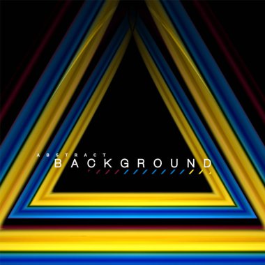 Sıvı çok renkli çizgilerle oluşturulan geometrik şekiller