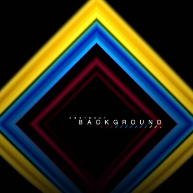 Sıvı çok renkli çizgilerle oluşturulan geometrik şekiller