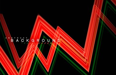 Sıvı çok renkli çizgilerle oluşturulan geometrik şekiller