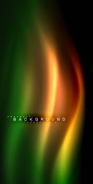 Neon parlayan dalga, sihirli enerji ve ışık arka plan