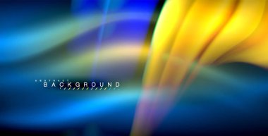 Neon parlayan dalga, sihirli enerji ve ışık arka plan