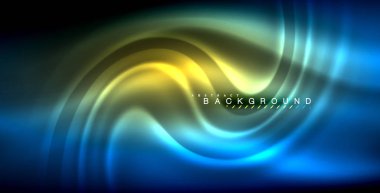 Neon parlayan dalga, sihirli enerji ve ışık arka plan