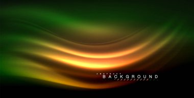 Neon parlayan dalga, sihirli enerji ve ışık arka plan