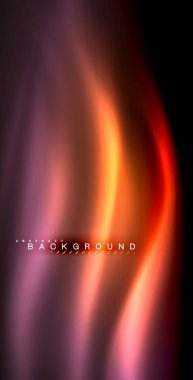 Neon parlayan dalga, sihirli enerji ve ışık arka plan