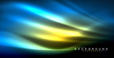 Neon parlayan dalga, sihirli enerji ve ışık arka plan