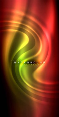 Neon parlayan dalga, sihirli enerji ve ışık arka plan