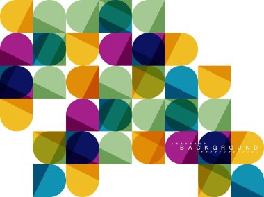 Mozaik arka plan üzerinde beyaz kare geometrik şekiller Döşe