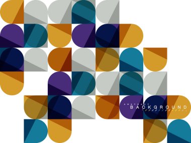 Mozaik arka plan üzerinde beyaz kare geometrik şekiller Döşe