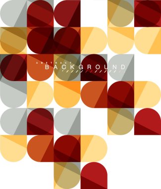 Mozaik arka plan üzerinde beyaz kare geometrik şekiller Döşe