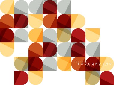 Mozaik arka plan üzerinde beyaz kare geometrik şekiller Döşe