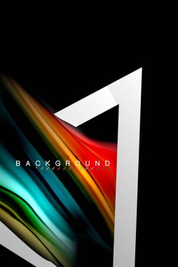 Sıvı sıvı metalik tarzı çizgi şeklinde Holografik dizayn renkleri