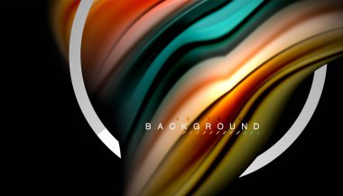 Sıvı sıvı metalik tarzı çizgi şeklinde Holografik dizayn renkleri