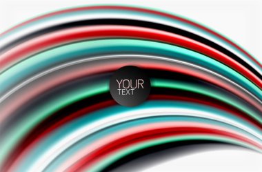 Gökkuşağı rengi dalgalar, bulanık vektör arka plan