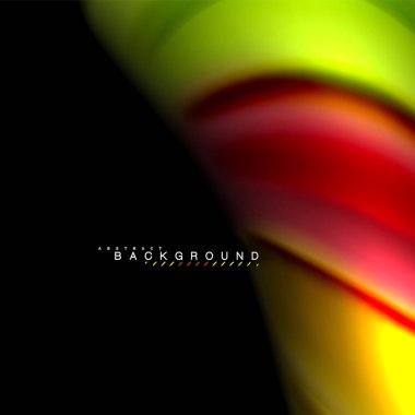 Sıvı karıştırma renkler dalga arka plan tasarlamak vektör. Renkli örgü dalgalar