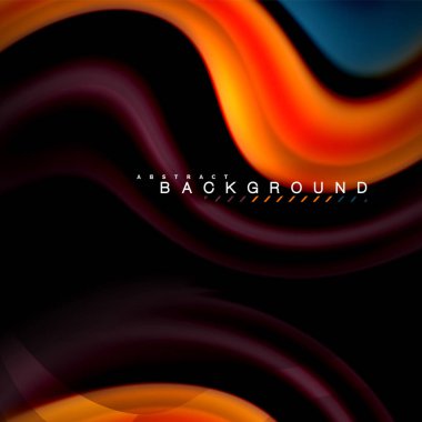 Sıvı karıştırma renkler dalga arka plan tasarlamak vektör. Renkli örgü dalgalar