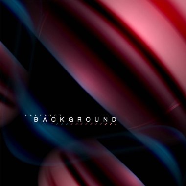 Sıvı karıştırma renkler dalga arka plan tasarlamak vektör. Renkli örgü dalgalar